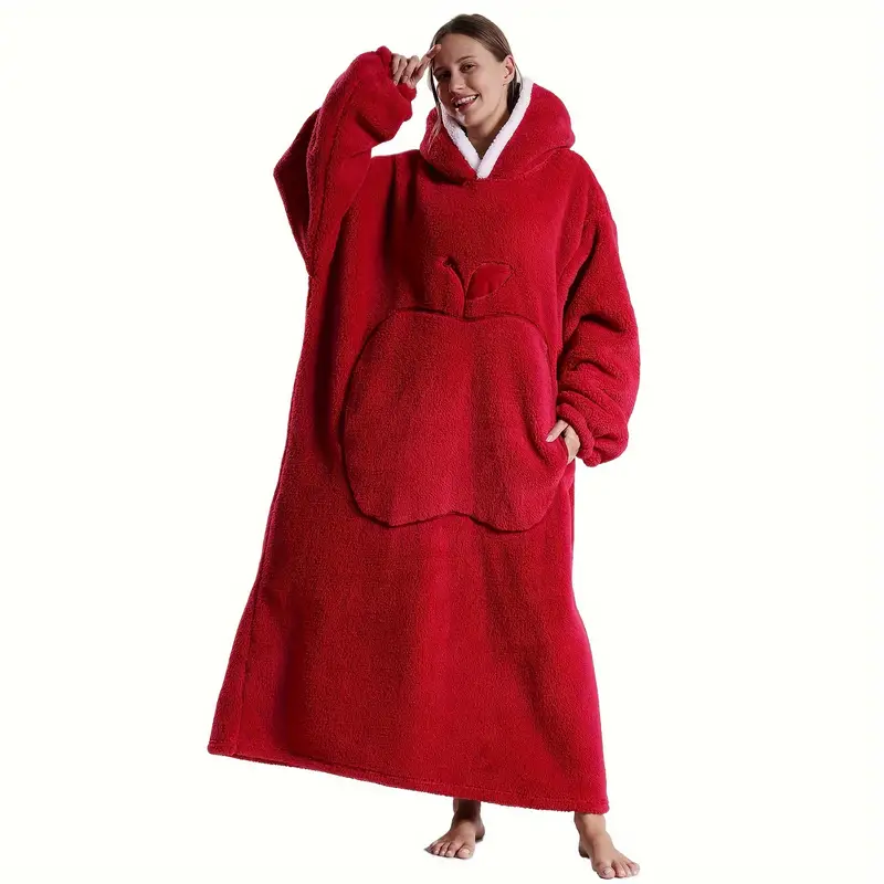 Ultra-Soft Reversible Oversized Hoodie Blanket - Cozy Wearable Sherpa Fleece - ForcesArmy
