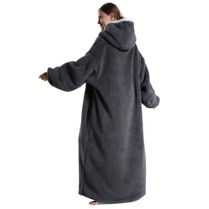 Ultra-Soft Reversible Oversized Hoodie Blanket - Cozy Wearable Sherpa Fleece - ForcesArmy