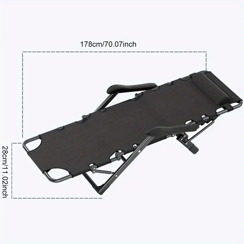 Folding Lounge Chair For Balcony, Portable Leisure Nap Bed, Backrest Chair For Room, Office - ForcesArmy