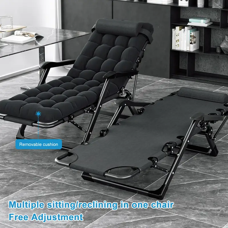 Folding Lounge Chair For Balcony, Portable Leisure Nap Bed, Backrest Chair For Room, Office - ForcesArmy