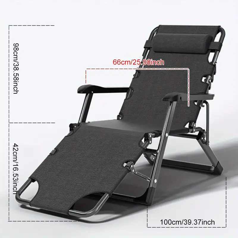 Folding Lounge Chair For Balcony, Portable Leisure Nap Bed, Backrest Chair For Room, Office - ForcesArmy