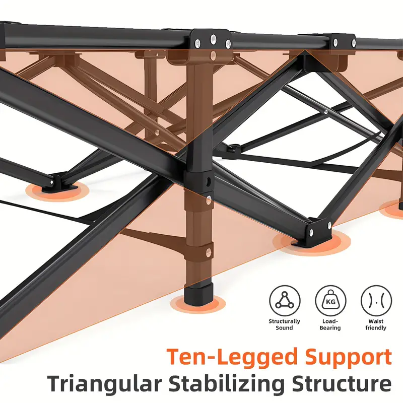 Camping Cot – Heavy Duty Folding Cot for Adults with Mat & Carry Bag, 900 lbs Capacity - ForcesArmy
