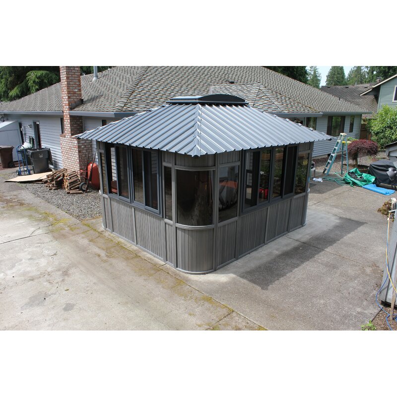 Colorado 13.5 Ft. W x 11.5 Ft. D Aluminum Patio Gazebo Gazebo LIDL