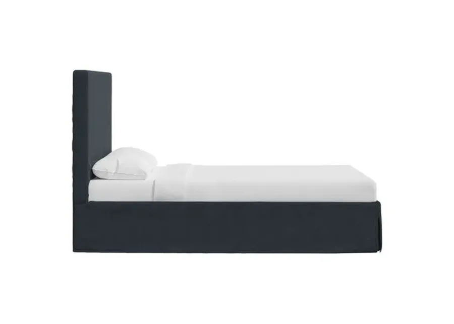 Juliet Slipcover Bed - Linen - Handcrafted - Blue