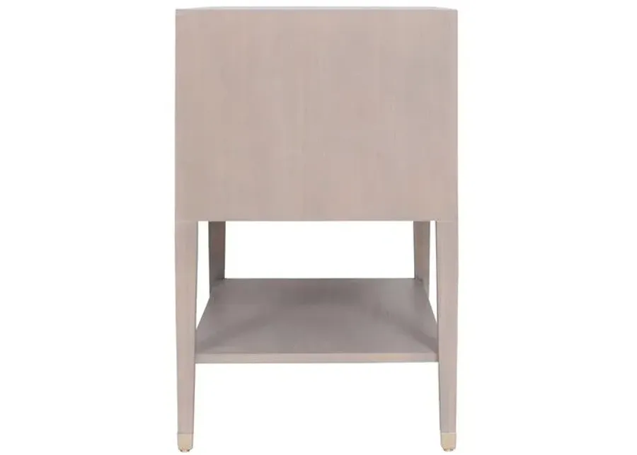 Carlyle Nightstand - Gray Wash/Brass - Ave Home