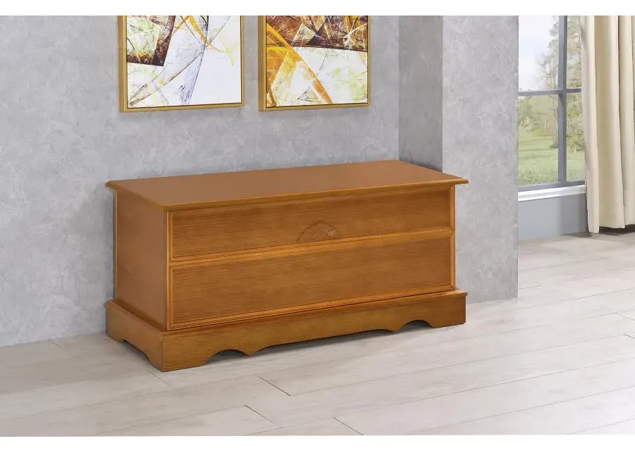 Paula Rectangular Cedar Chest Honey