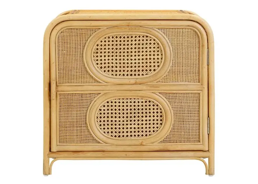 Owen Rattan Nightstand - Natural