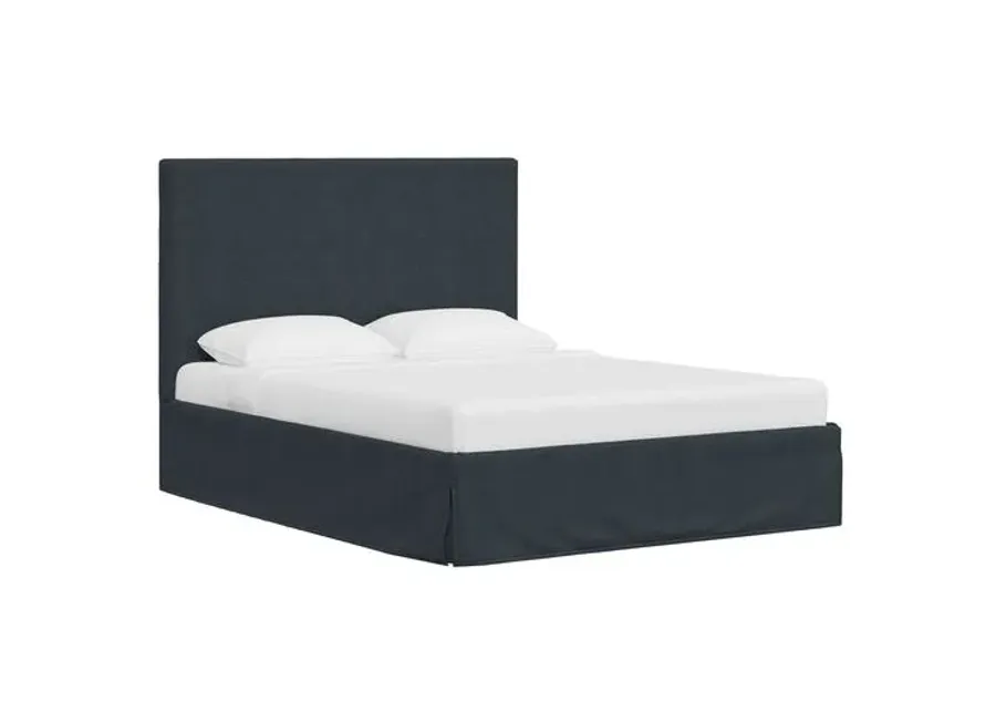 Juliet Slipcover Bed - Linen - Handcrafted - Blue