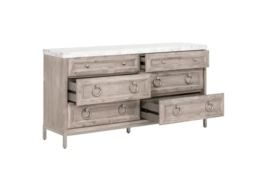 Azure Carrera 6-Drawer Double Dresser