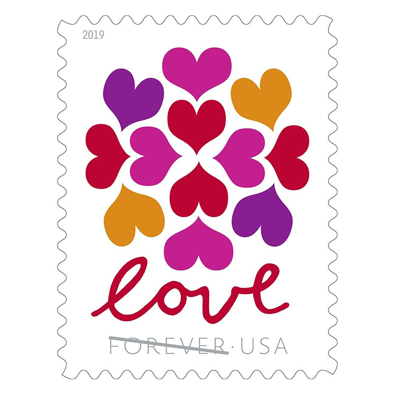 Hearts Blossom Forever Stamps 2019