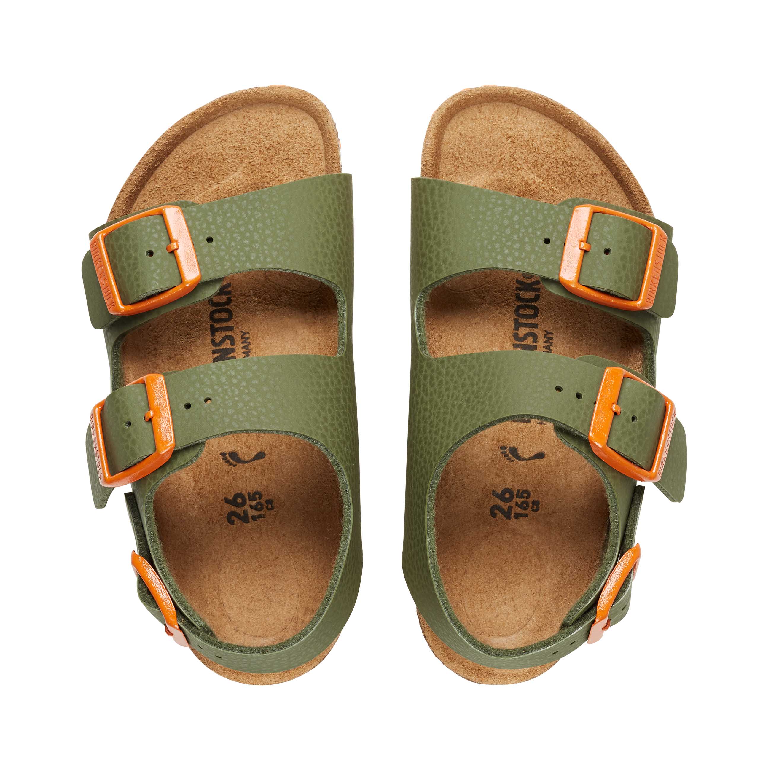 Milano Kids Desert Soil Moss Green/Orange Birko-Flor