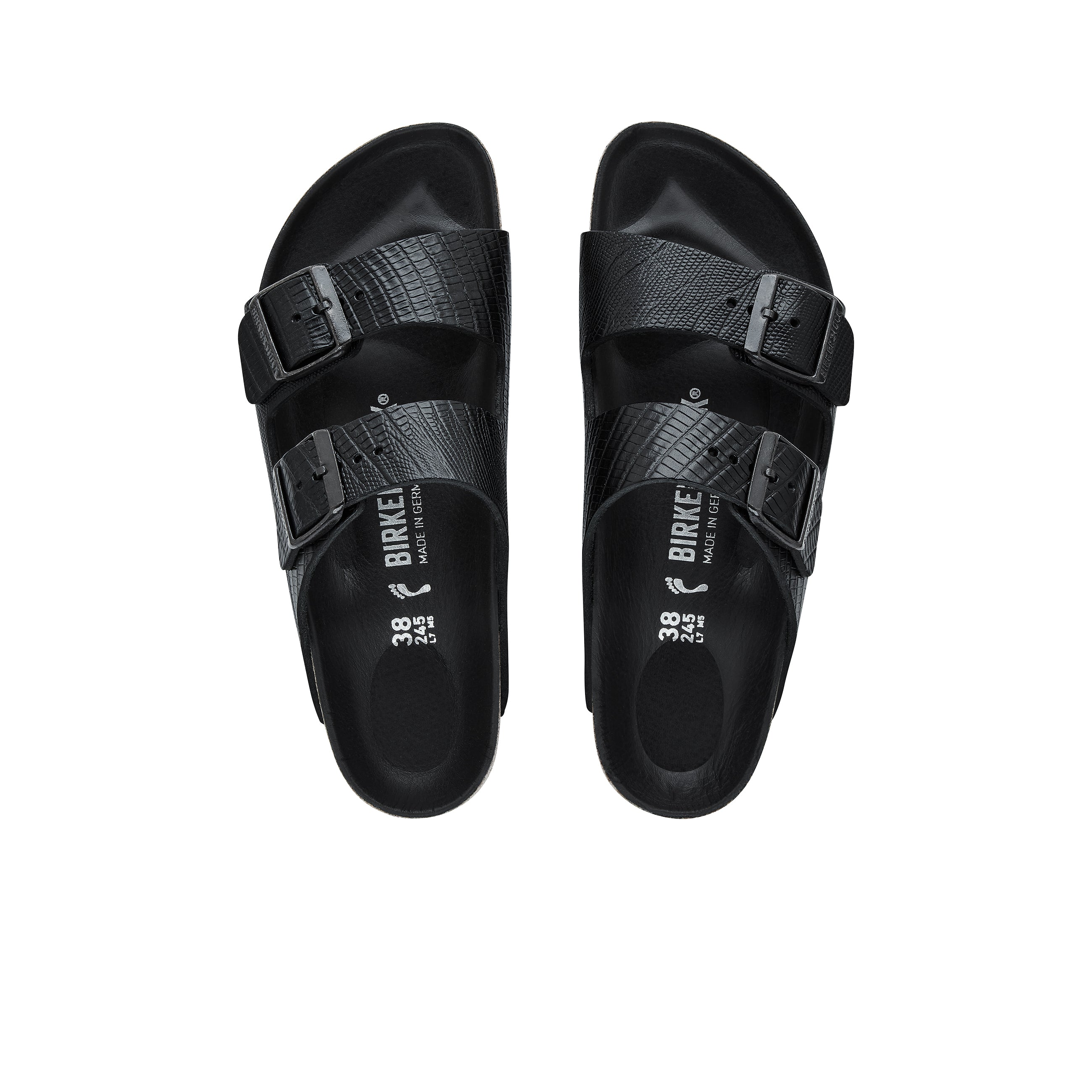 Arizona Black Embossed Smooth Leather