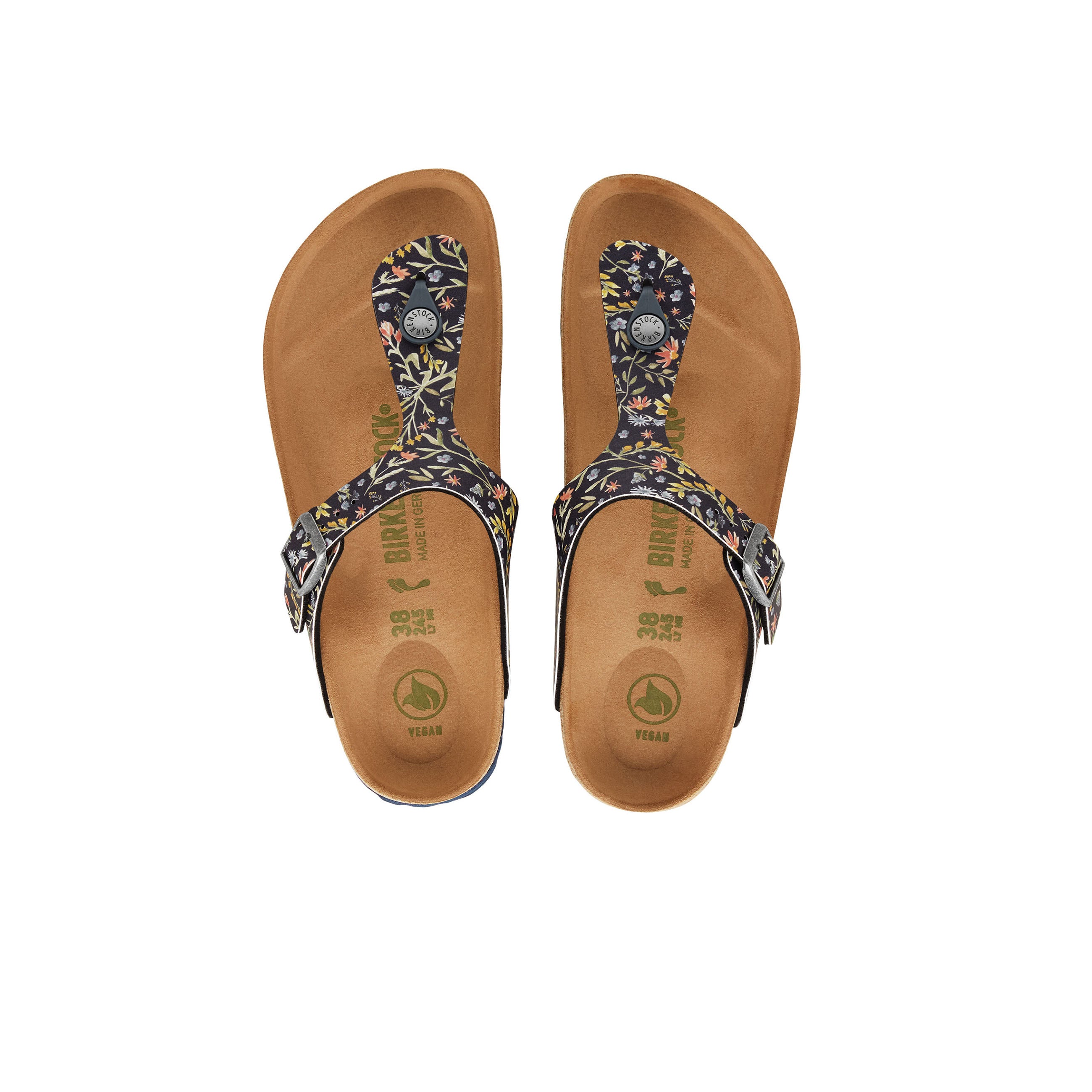 Gizeh Navy Flower Birko-Flor/Microfibre Vegan