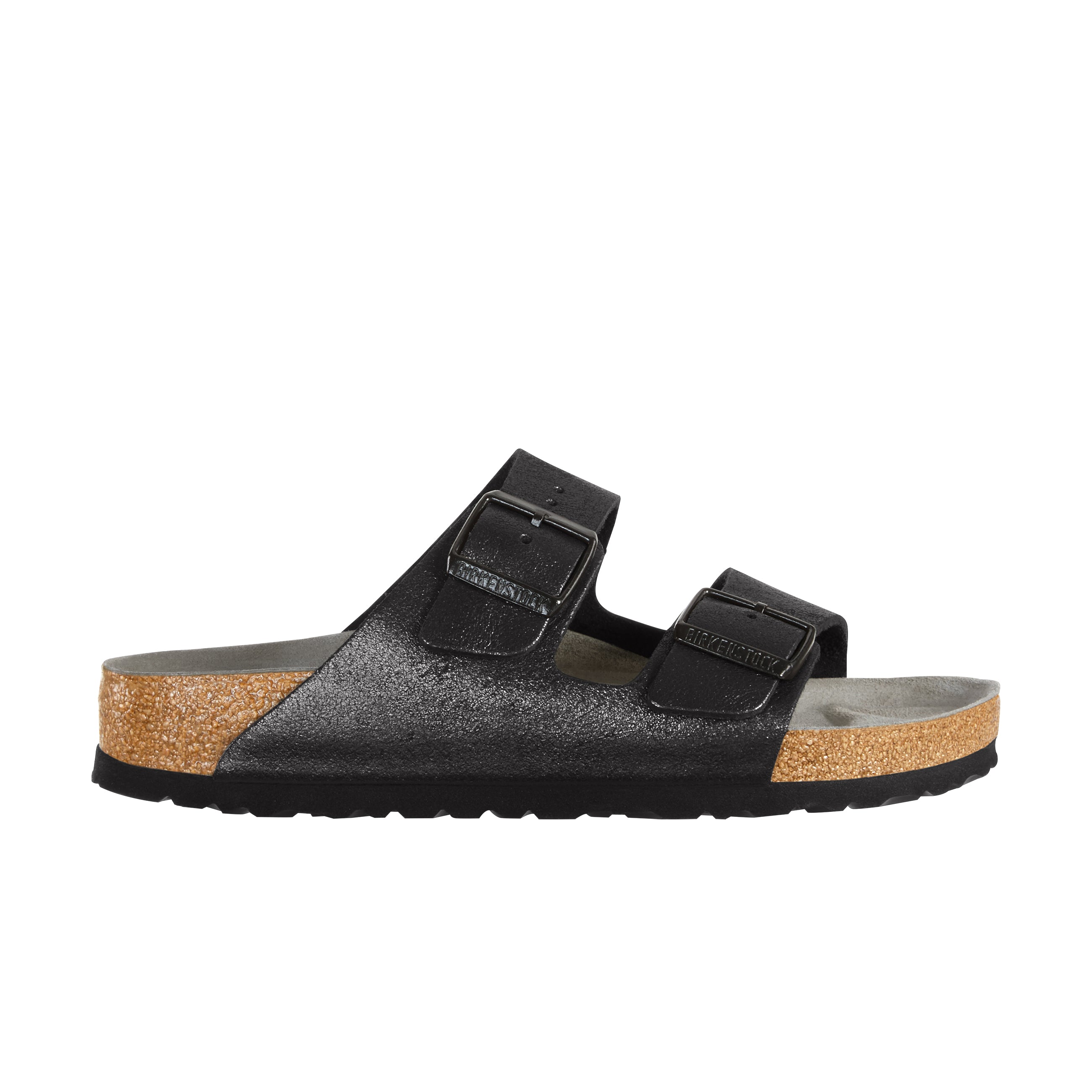 Arizona Washed Metallic/Antique Black Suede Leather