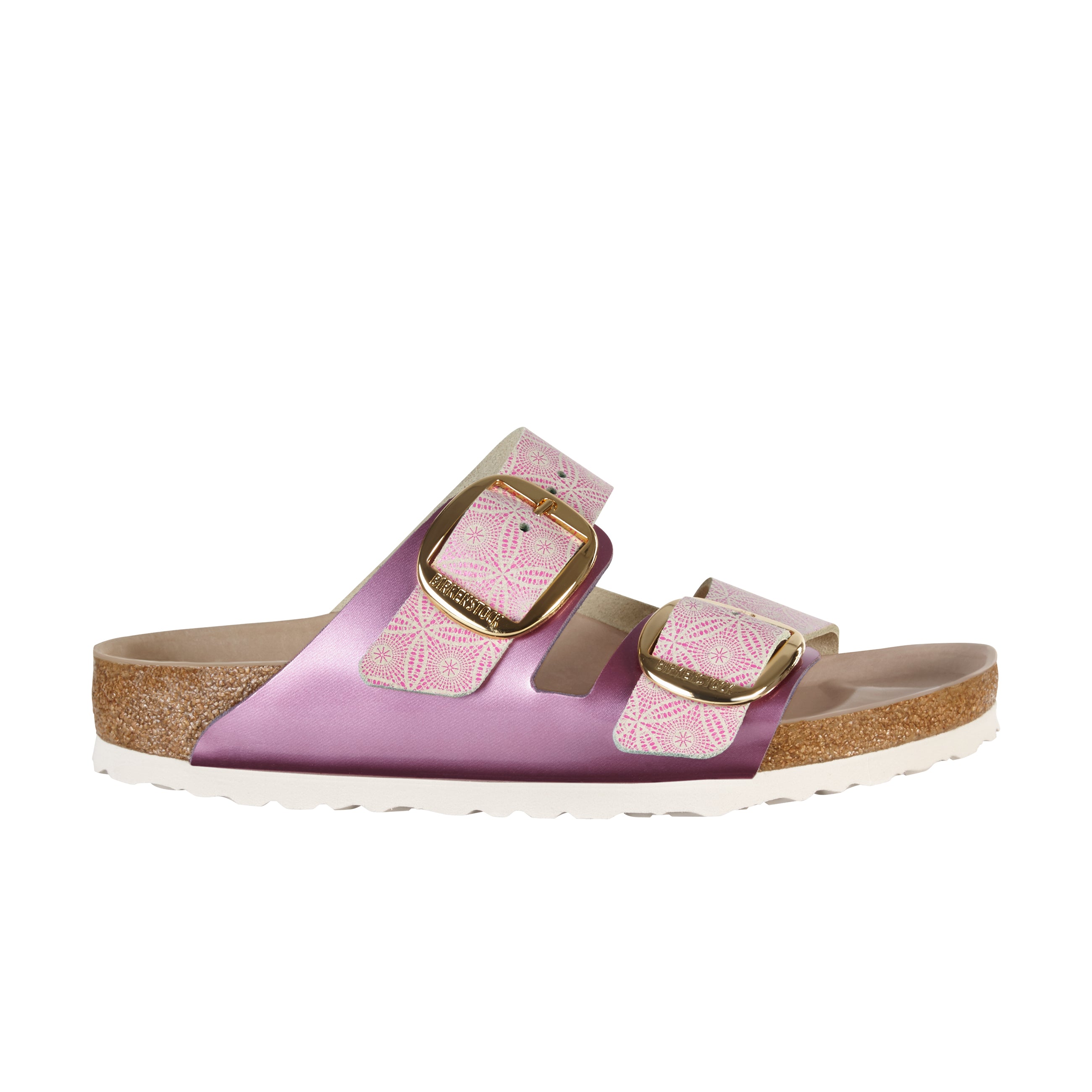Arizona Big Buckle Ceramic Pattern Rose Natural Leather