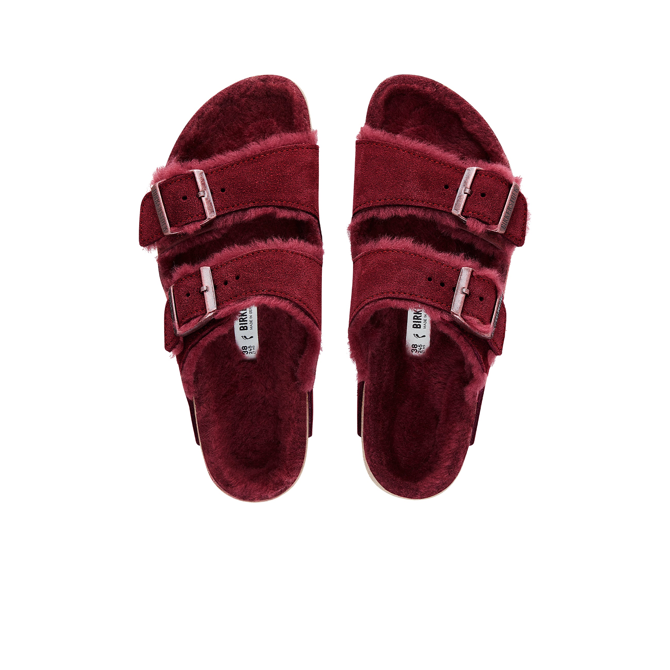 Arizona Maroon Suede Leather/Shearling