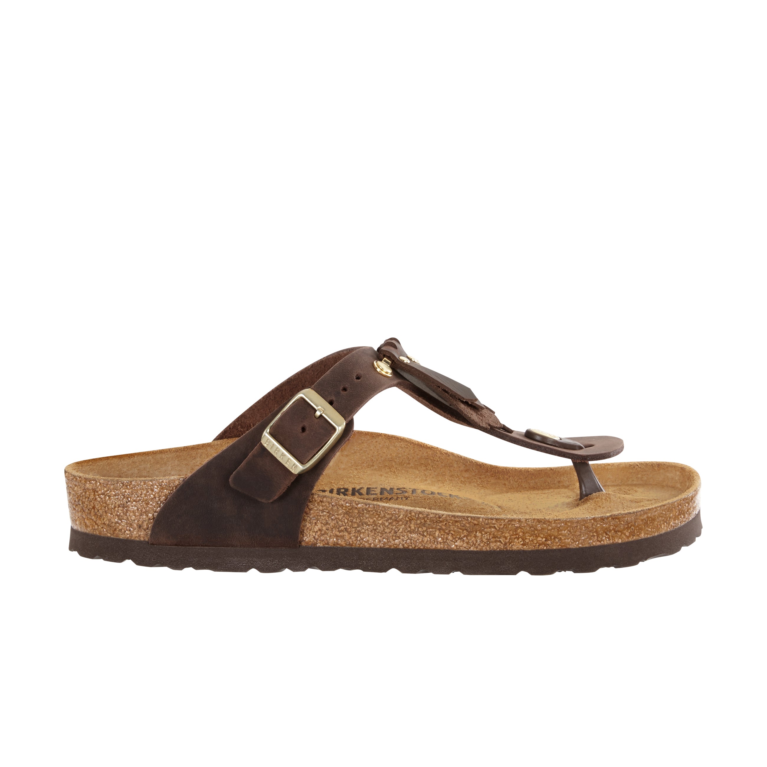 Gizeh Kiltie Fringe Brown Nubuck Leather