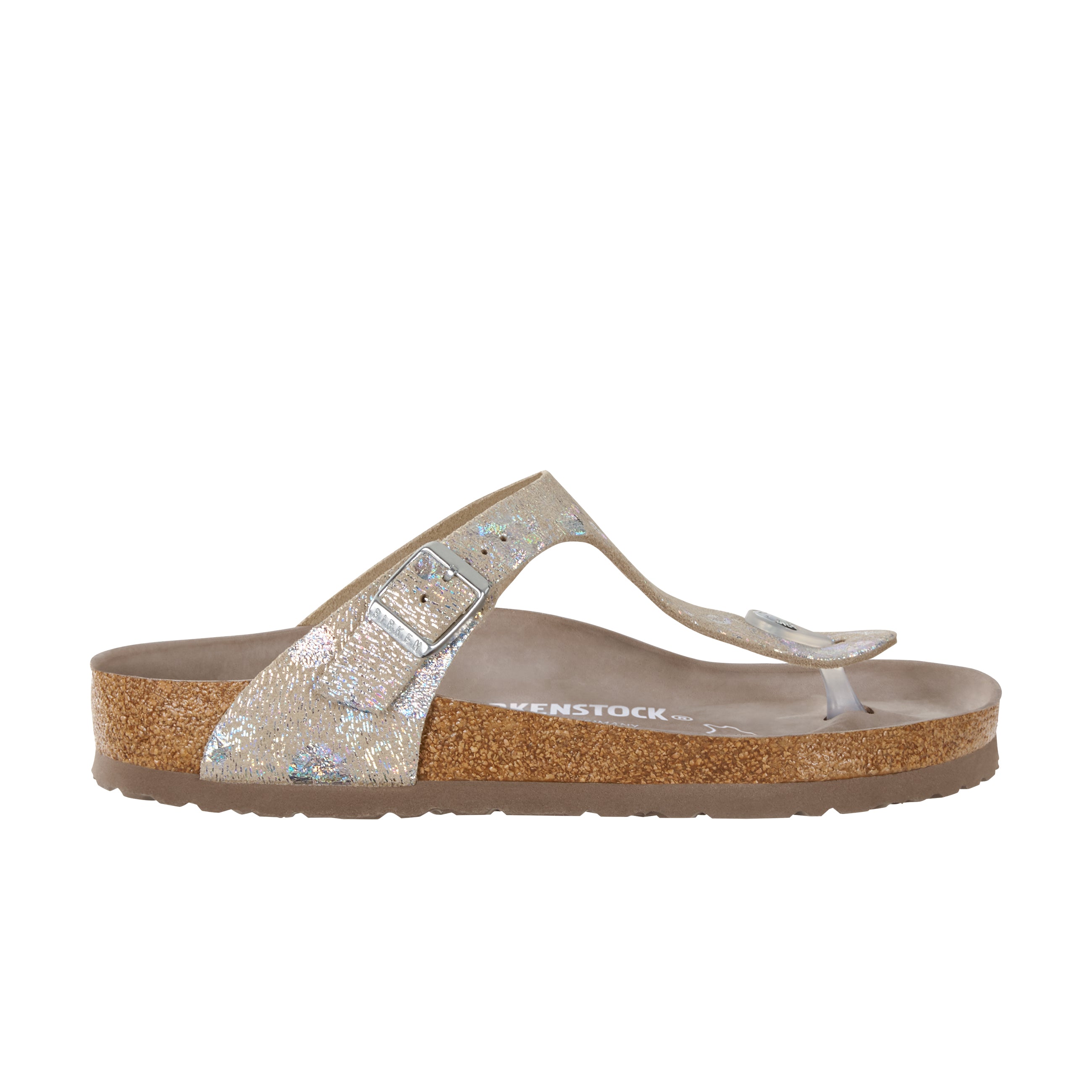 Gizeh Spotted Metallic Silver Natural Leather