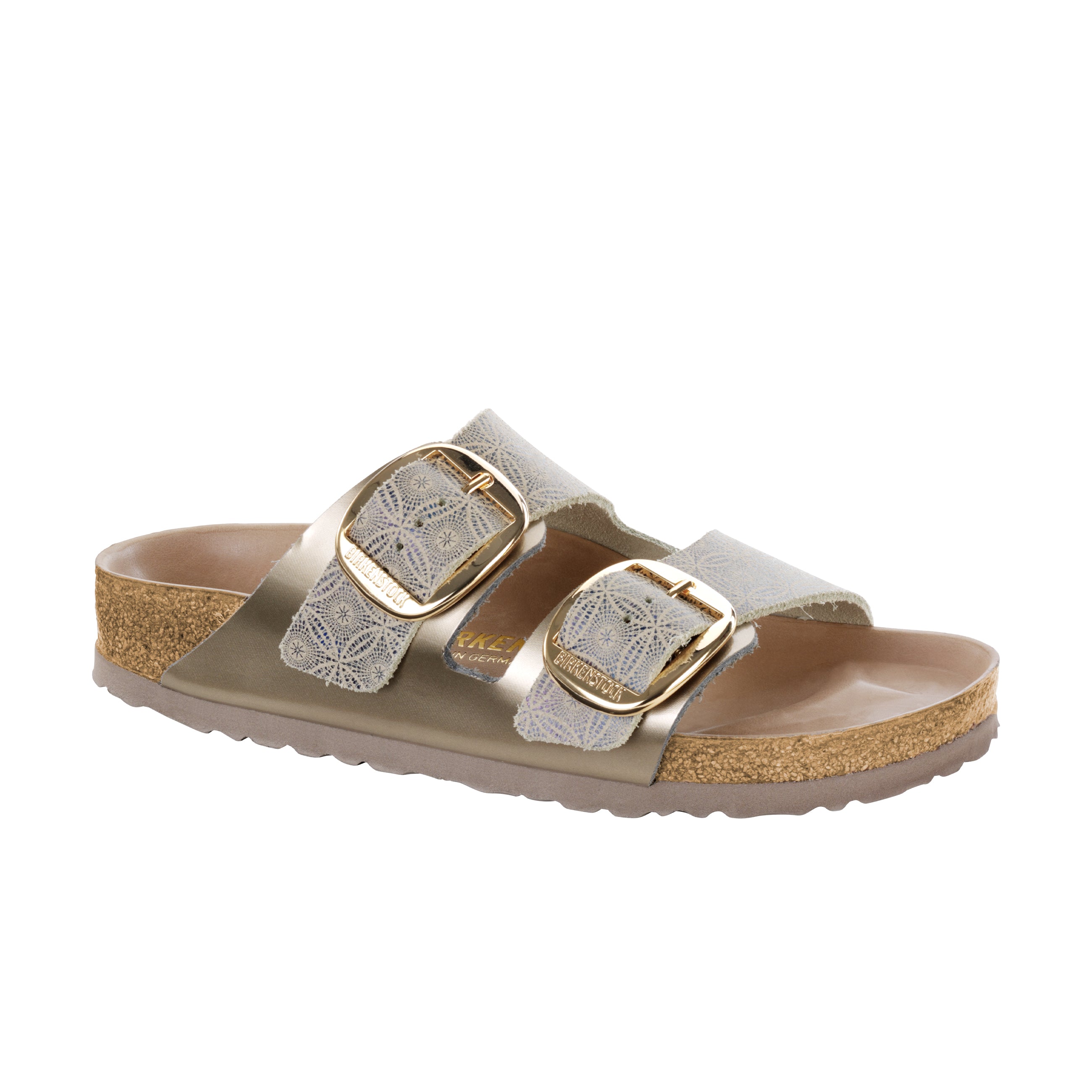 Arizona Big Buckle Ceramic Pattern Blue Natural Leather