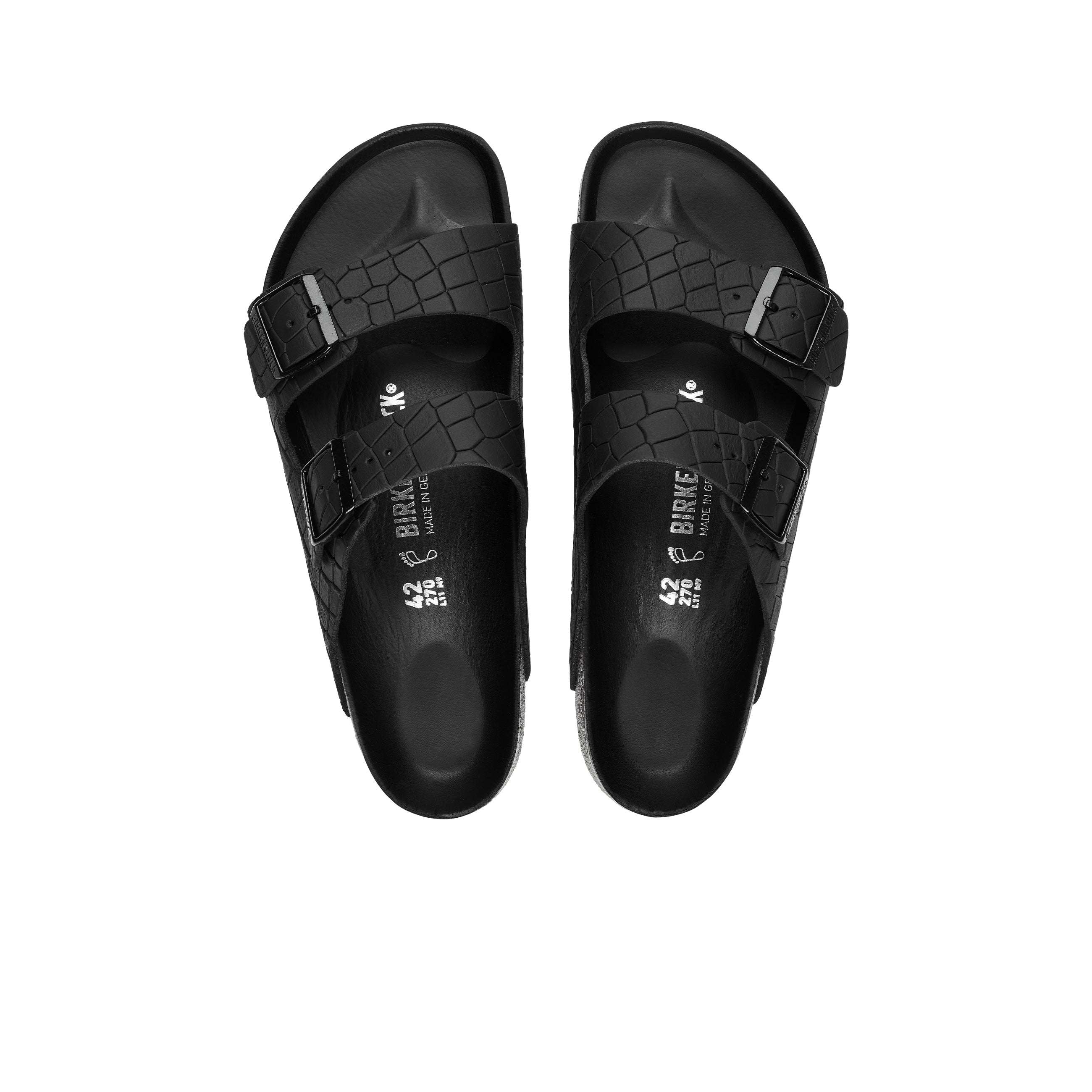Arizona Semi Exquisite Black Croc Embossed Leather