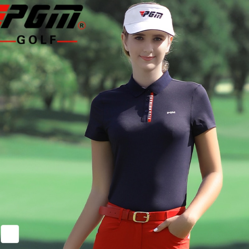 PGM Golf Apparel Women's Short Sleeve T Shirt Quick-dry Tennis Sports ...