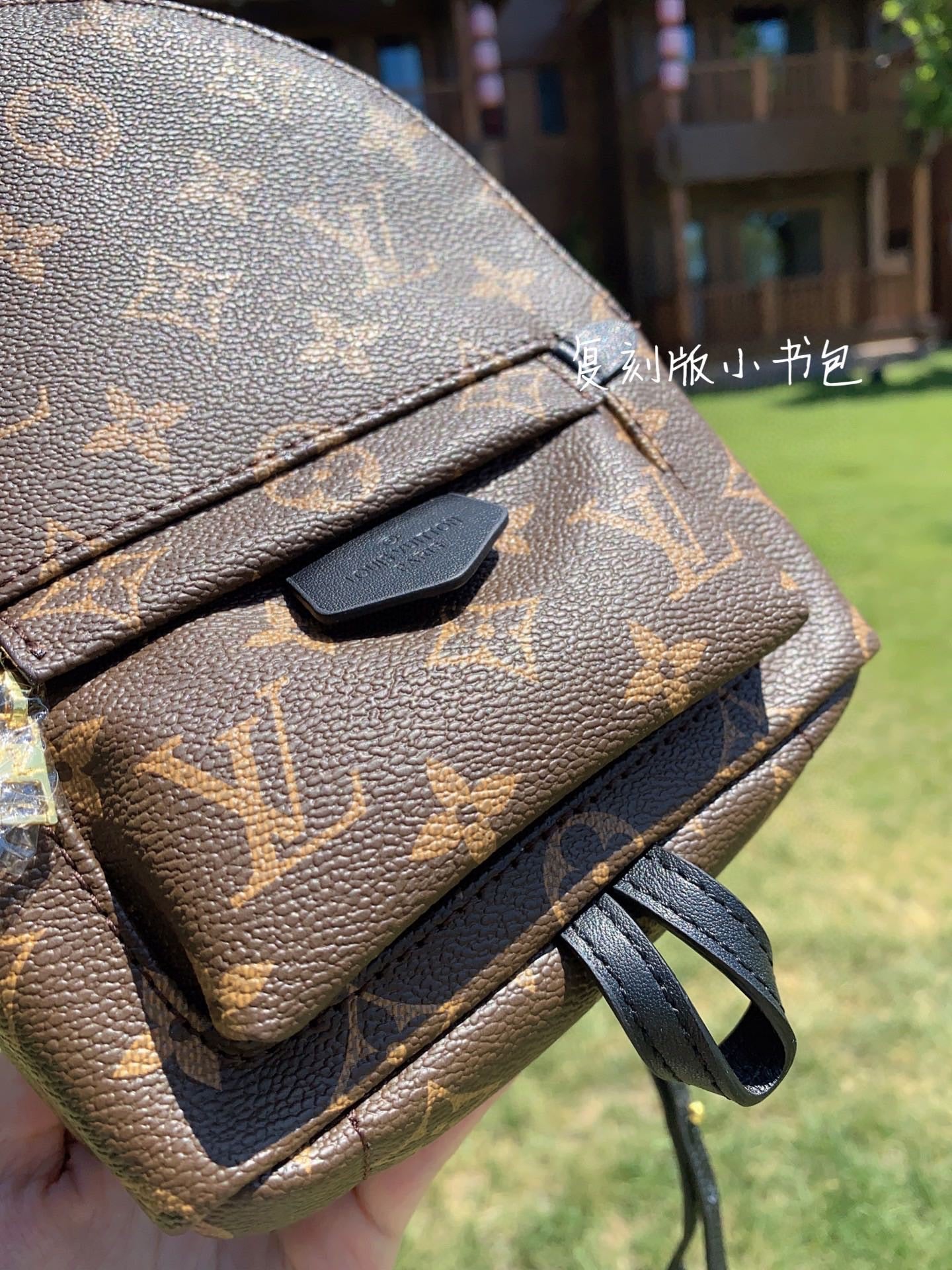 [TOP] Louis Vuitton LV £V Palm Springs Mini Monogram 17 x 22 x 10 cm-Brown