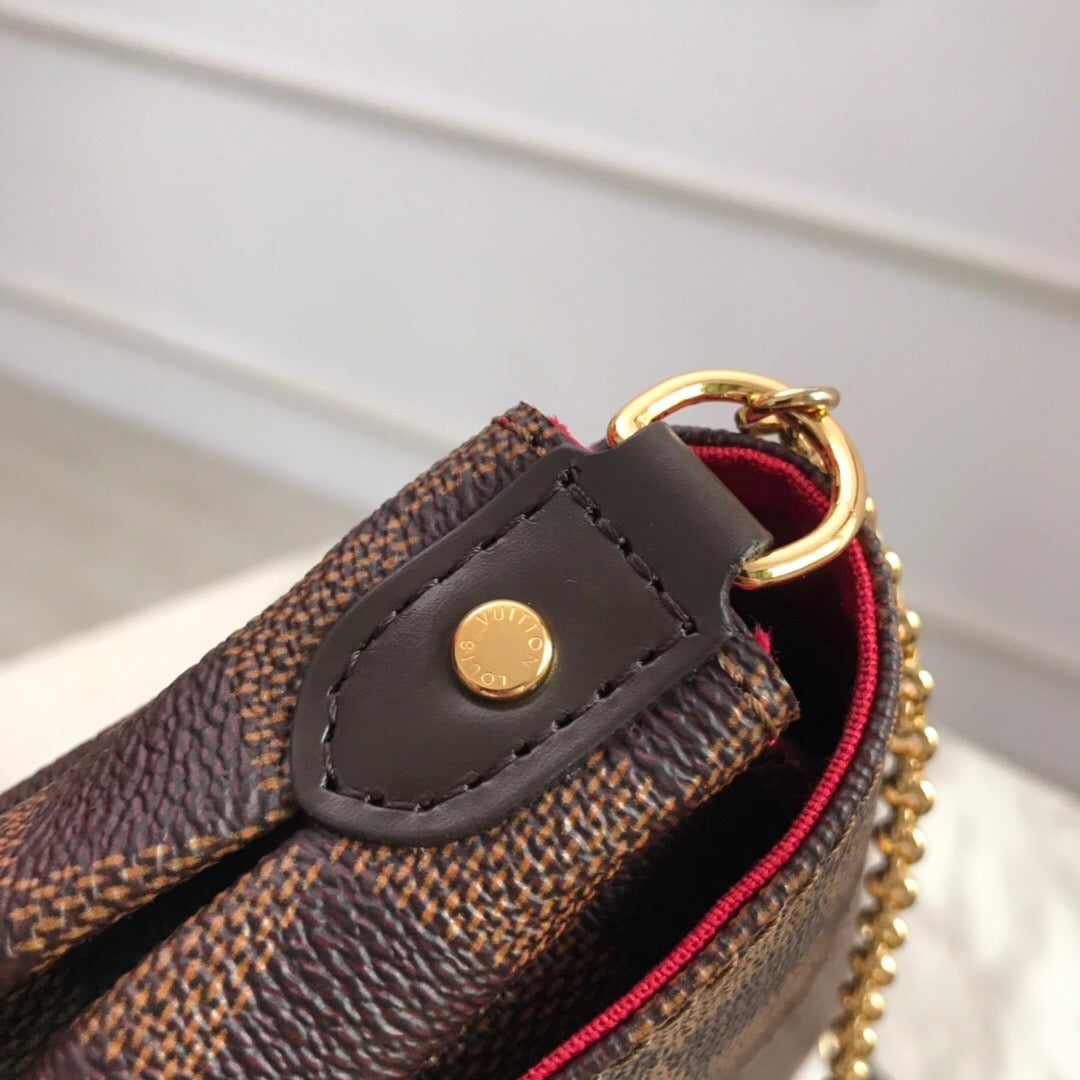 [TOP] Louis Vuitton LV  Favorite Bag  MM 24x15.5x4.5cm-Damier Ebene