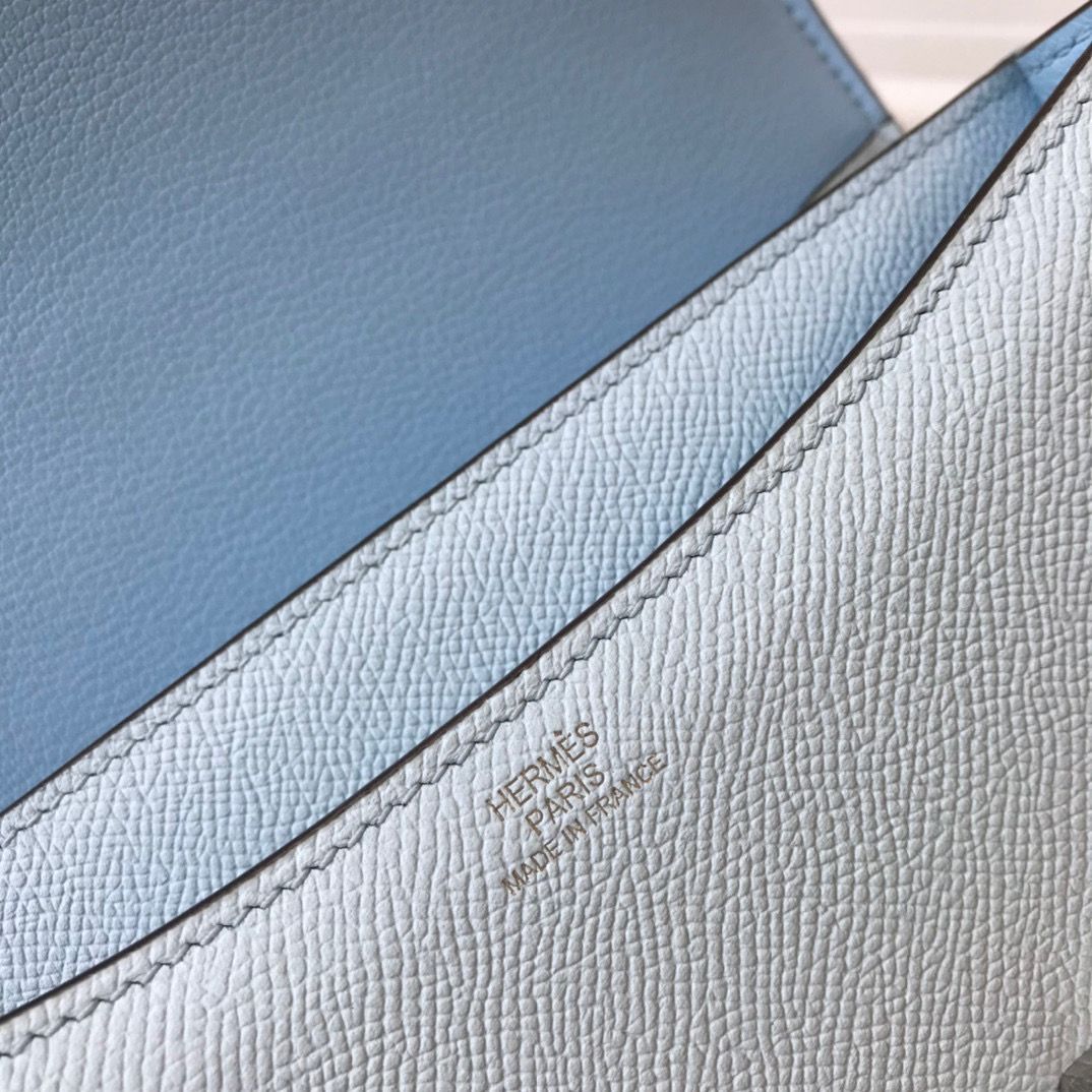[TOP] HERMES Constance Bag 24cm - Light Blue & SHW