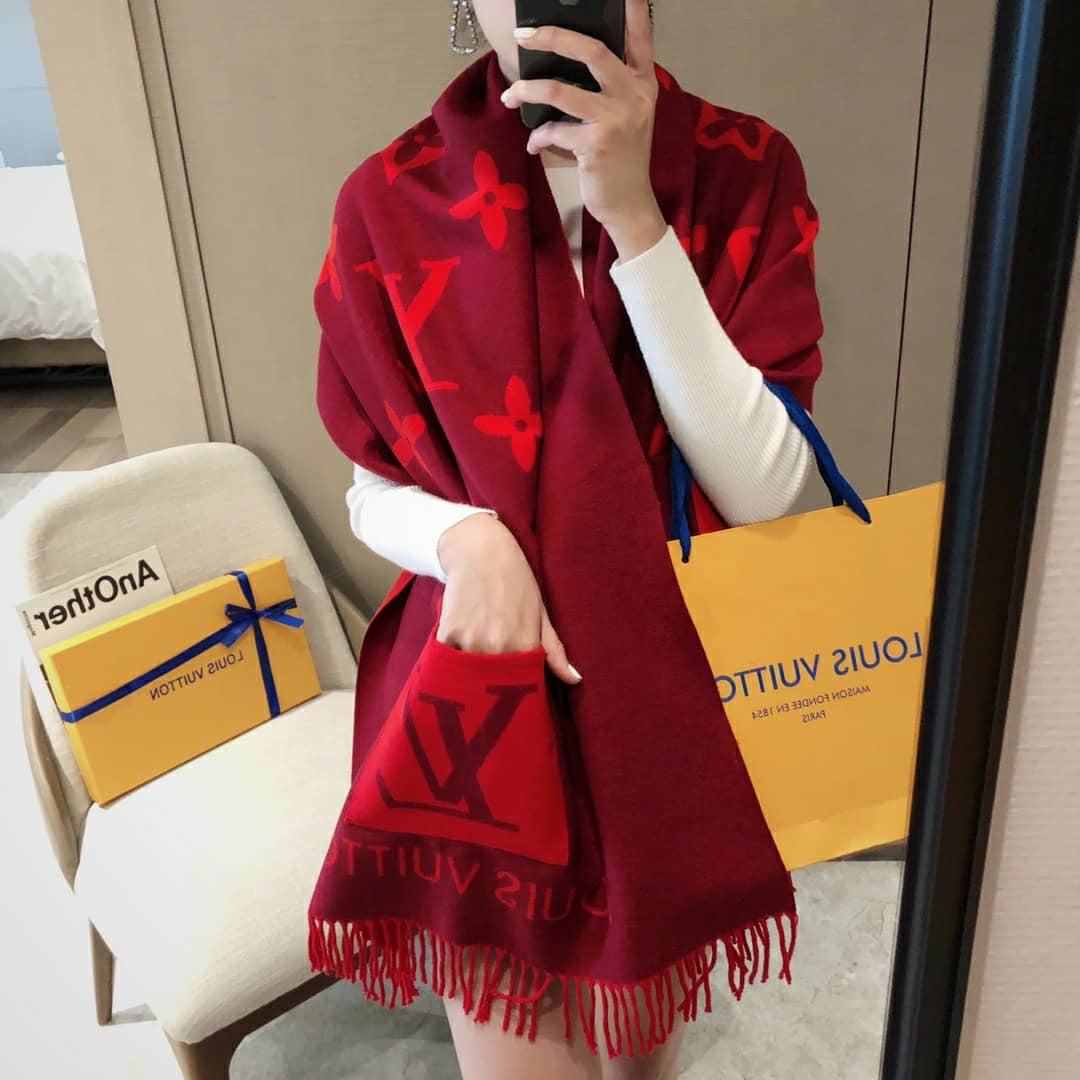 [TOP] Louis Vuitton LV LV Scarf With Pockets