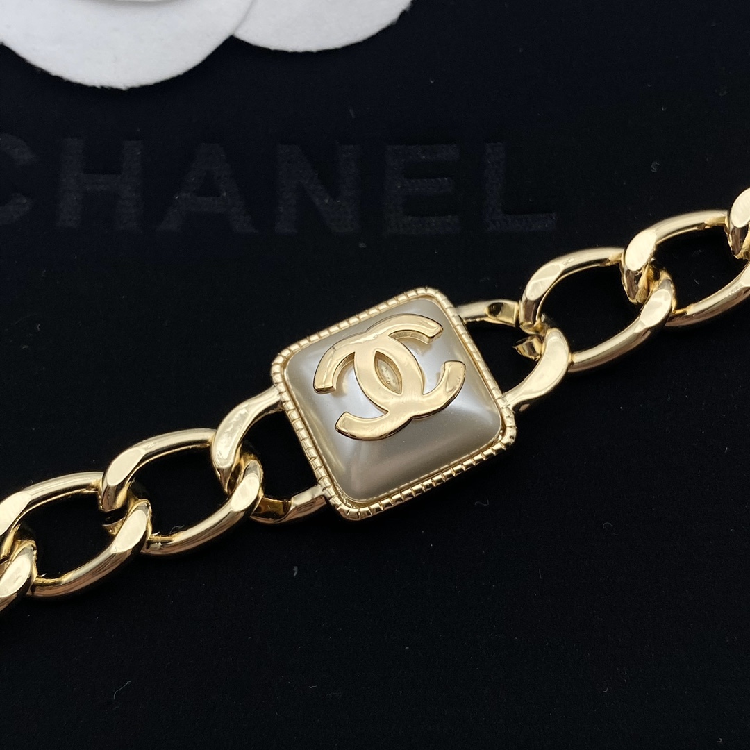 [TOP] CHANEL Choker Necklace Bracelet Set
