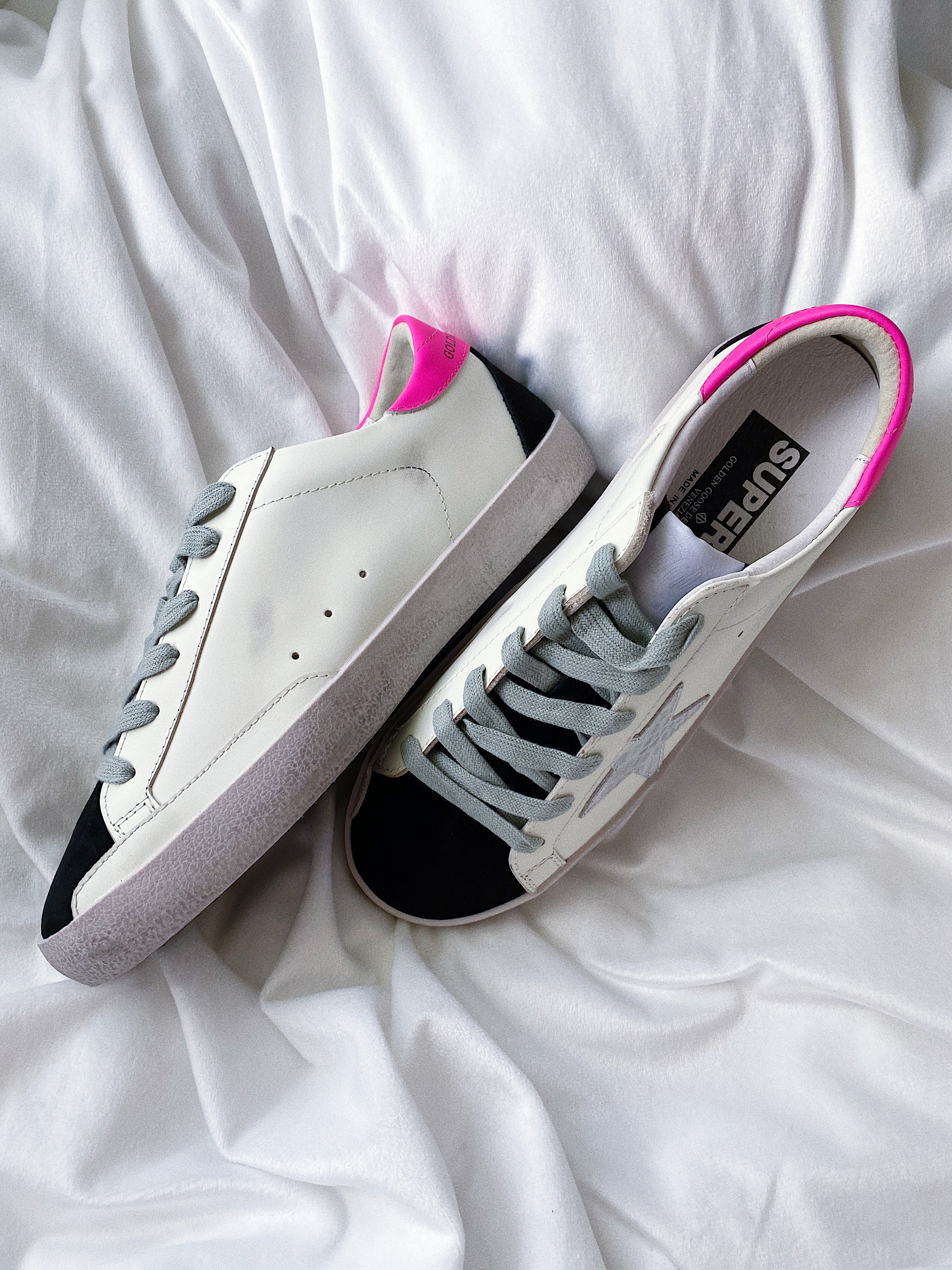 [TOP] GGDB Super Star Sneakers - Pink and Silver