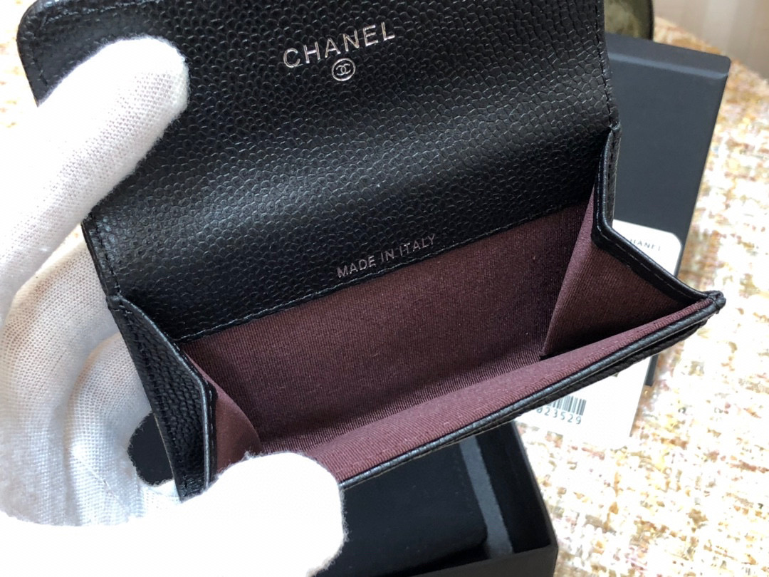 [TOP]CHANEL Classic Flap Cardholder Black 11x7cm - 4 Types