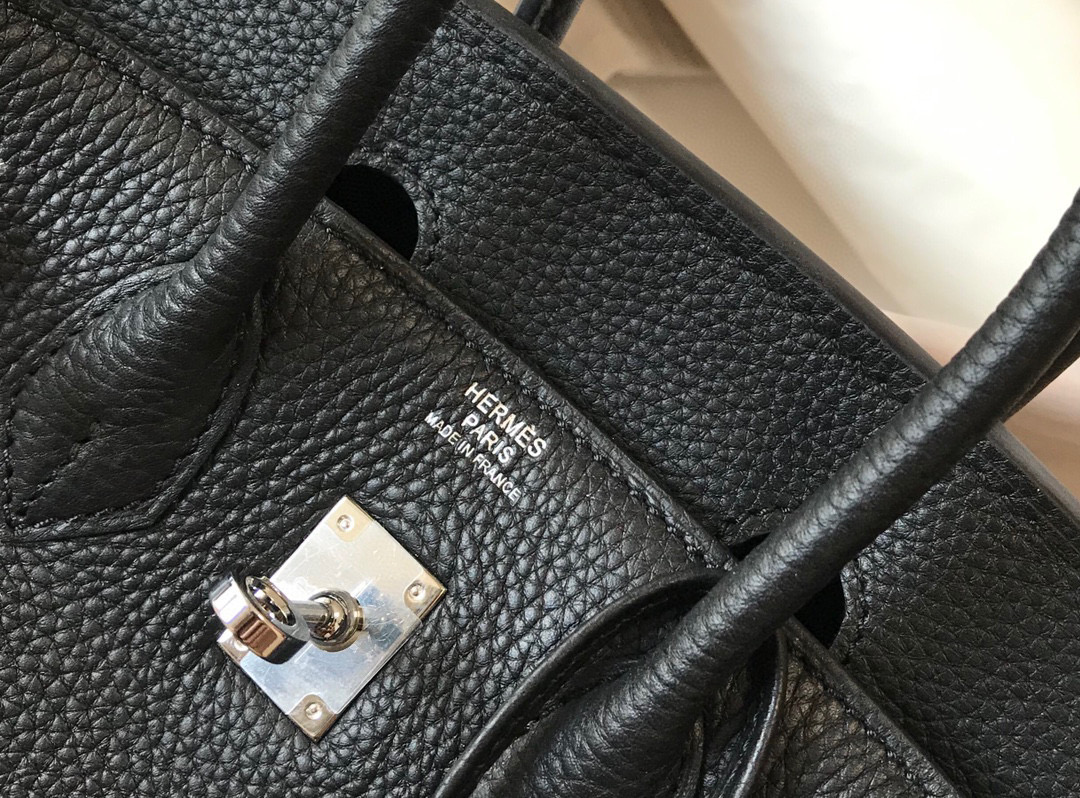 [TOP] HERMES Birkin Togo Leather 25cm - Black & SHW