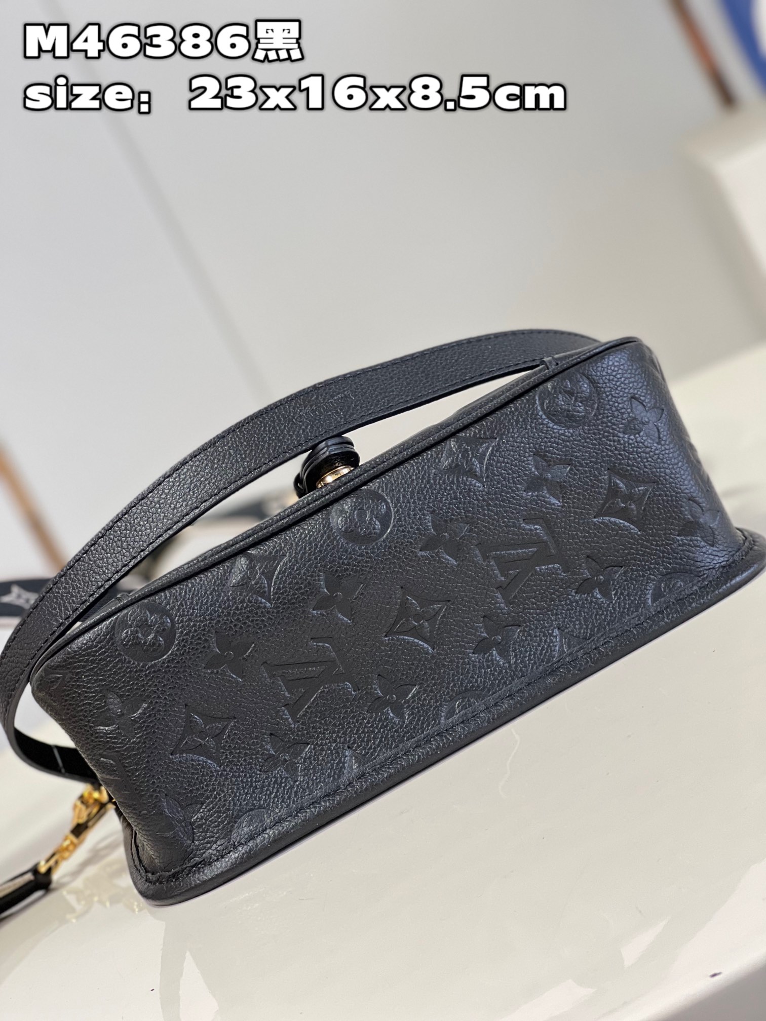 [TOP] Louis Vuitton LV Monogram Empreinte Diane Bag 23 x 16 x 8.5CM- Black