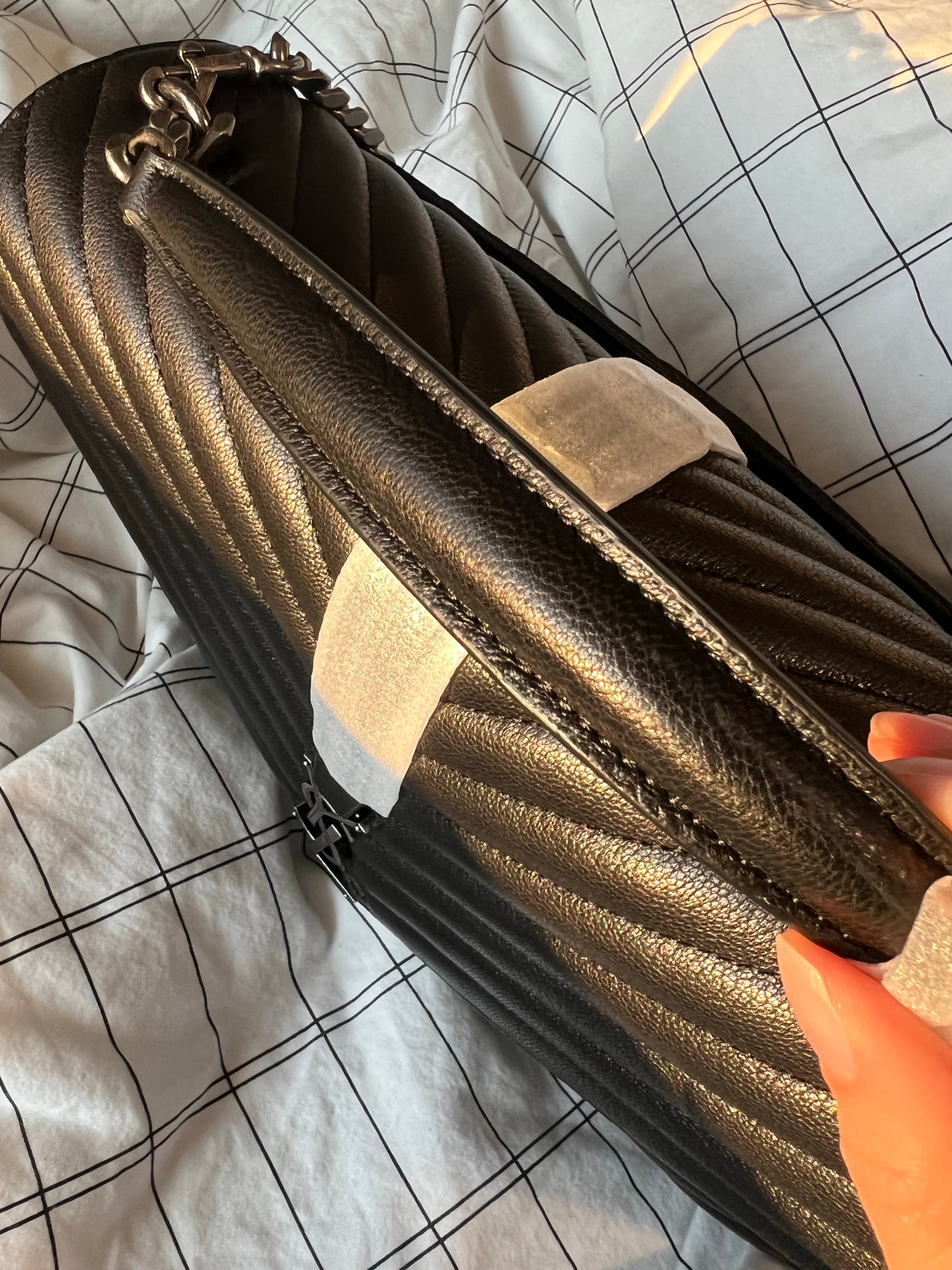 [TOP] Yves Saint Laurent YSL College Medium Top Handle Bag - Black w SHW