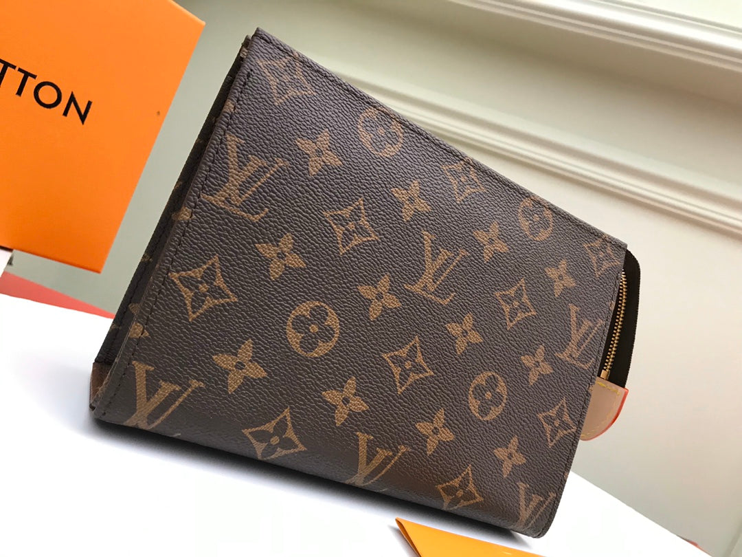 [TOP] Louis Vuitton LV Toilery Pouch Monogram 19/15/6cm-Brown