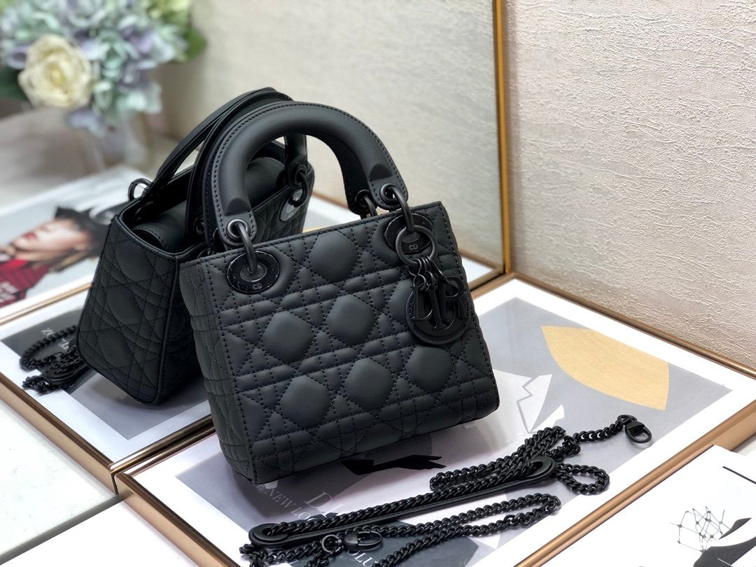 [Top] Christian Dior Lady Christian Dior Bag Matte Mini - Black