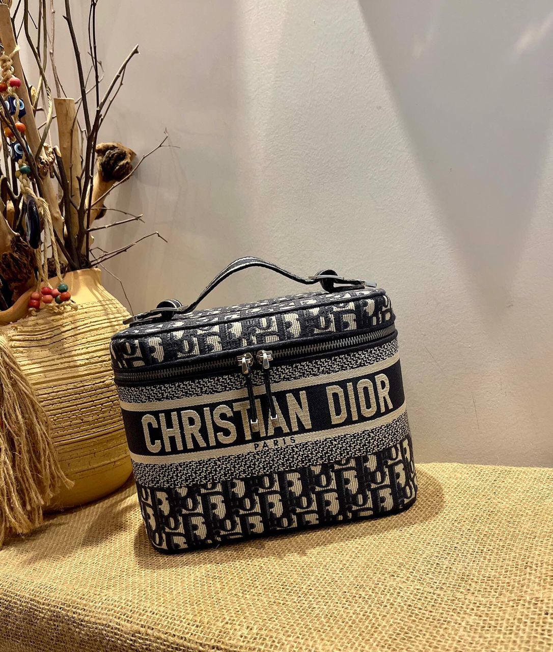 [TOP] Christian Dior Travel Oblique Vanity Case - Blue