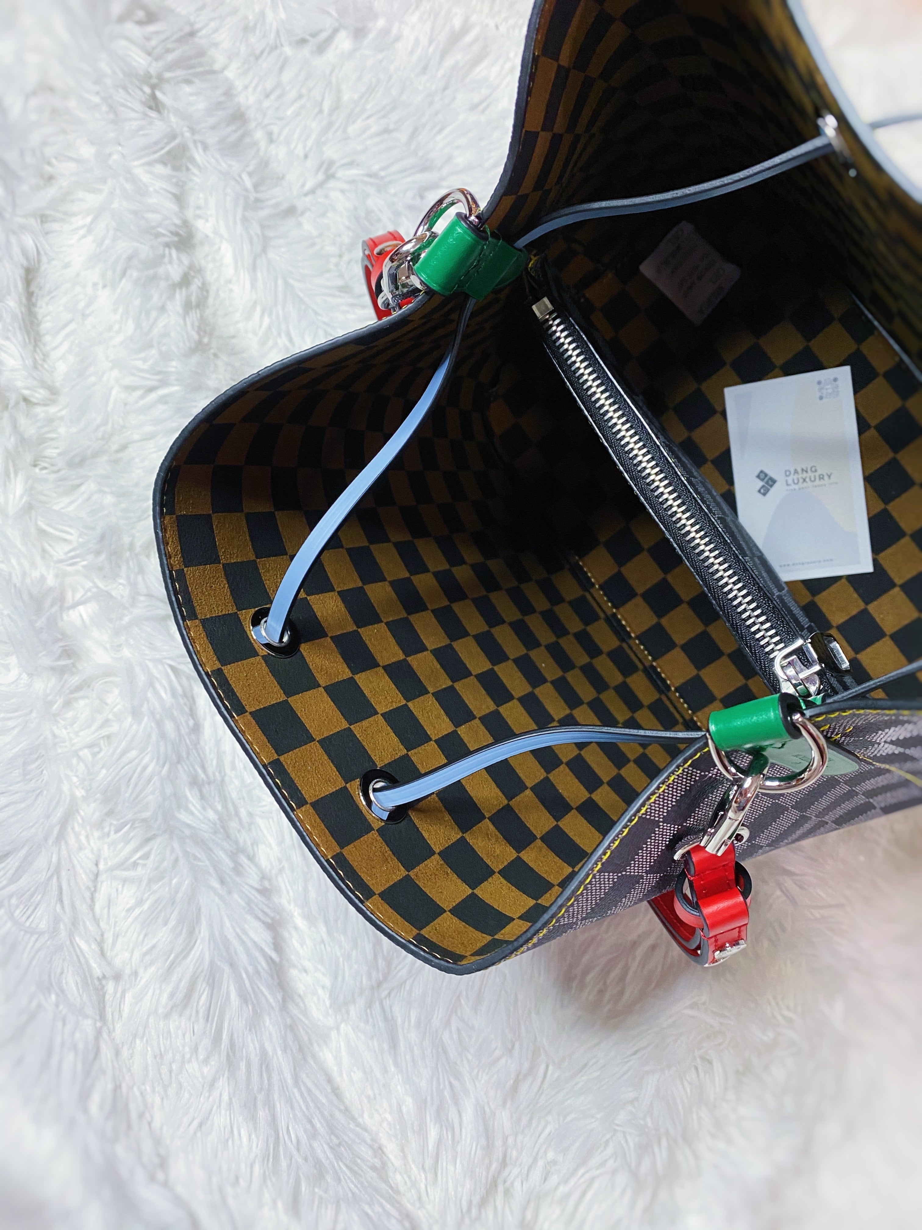 [TOP] Louis Vuitton LV Noe Bag 34x26x19cm- Damier Black/White Bag