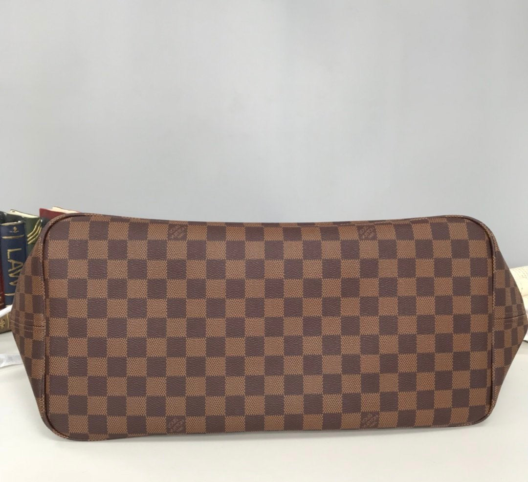 [TOP] Louis Vuitton LV LV Damier Ebene Neverfull GM - Red
