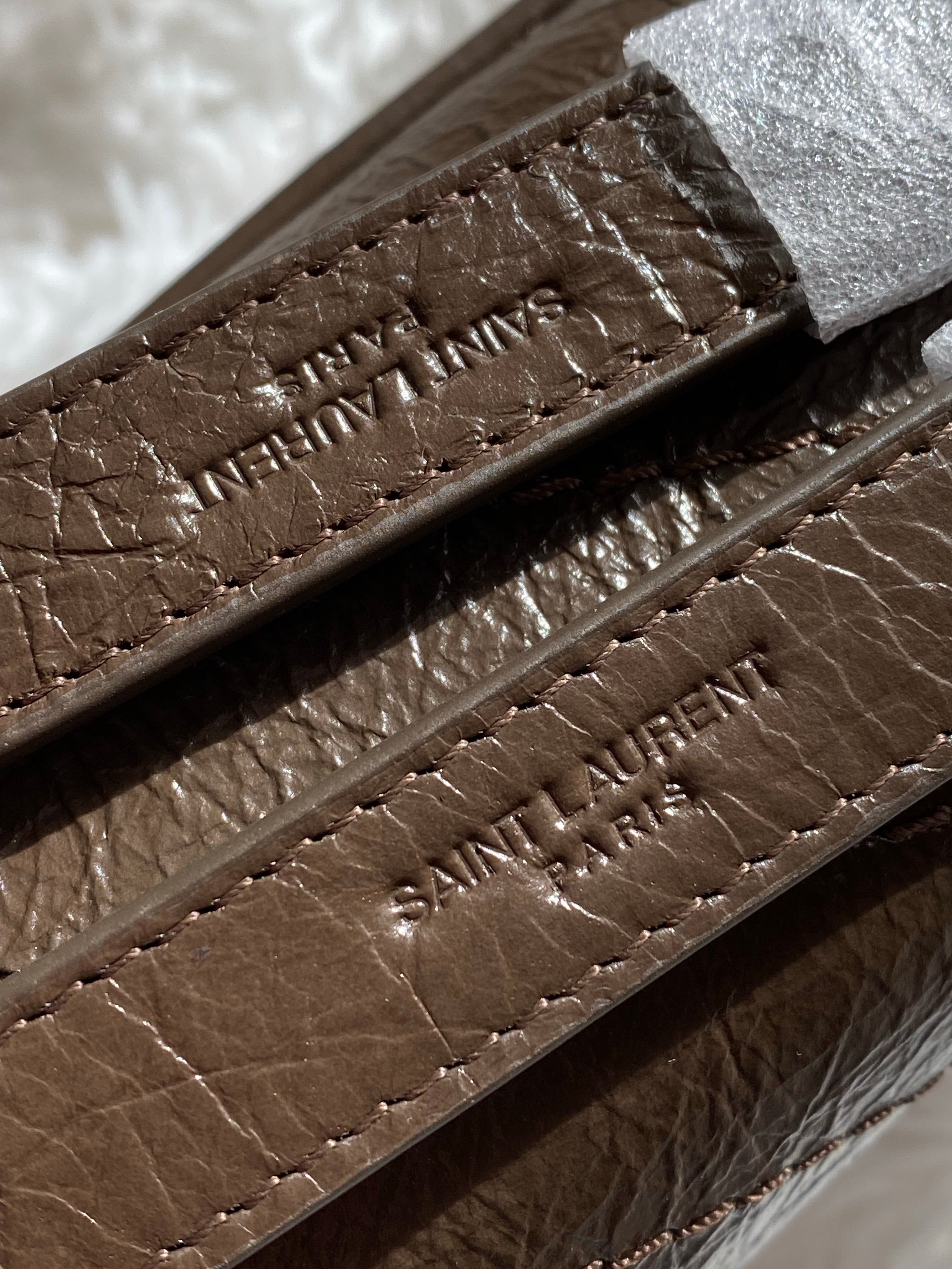 [TOP] Yves Saint Laurent YSL Nikki Small Bag Wrinkle Leather - Dark Green