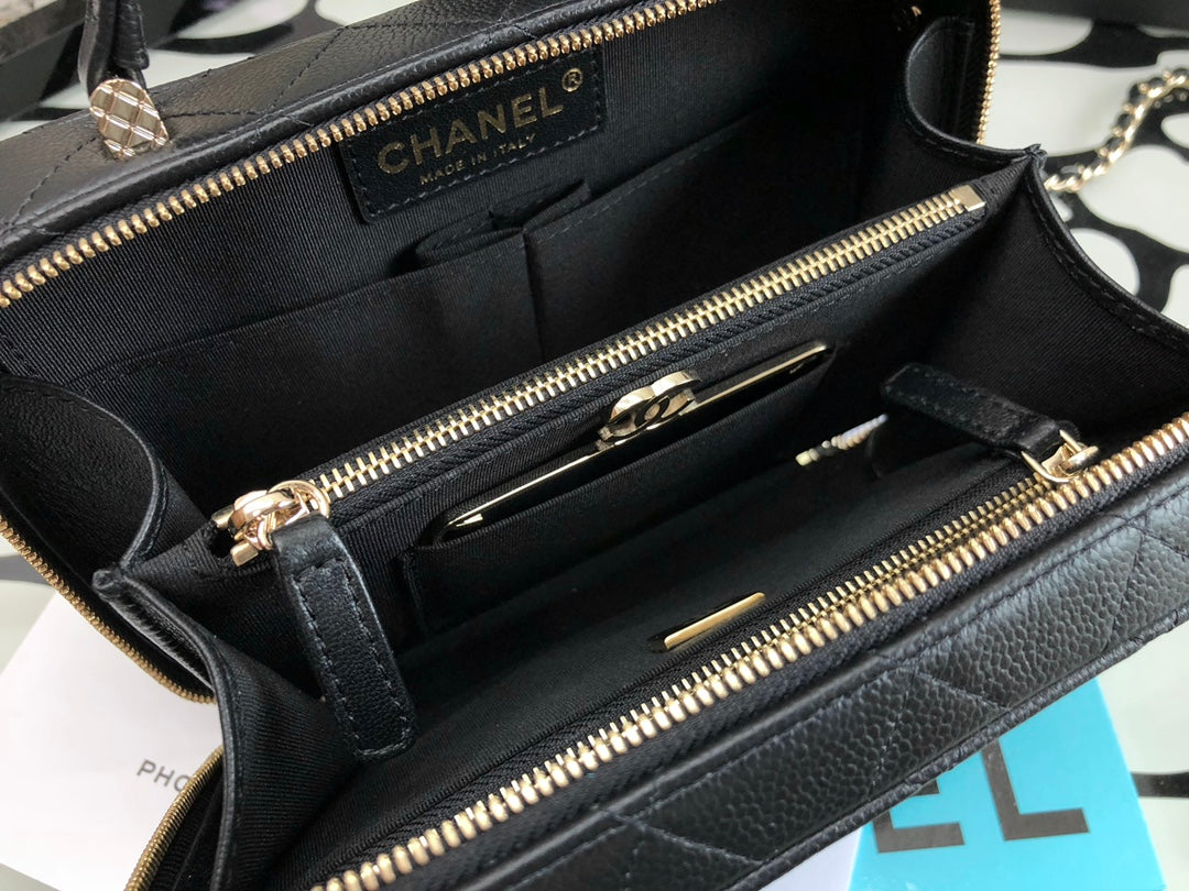 [TOP] CHANEL Vanity With Pull Out Mirror Small  - Black