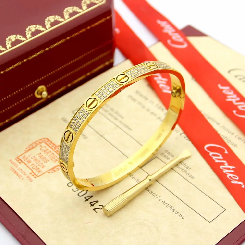 [TOP] Cartier Love Bracelet w Small Stones