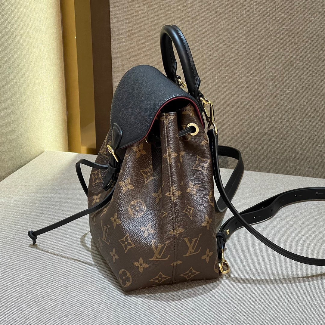 [TOP] Louis Vuitton LV L*V Montsouris Monogram BB Backpack 17/20/10.5cm - Black