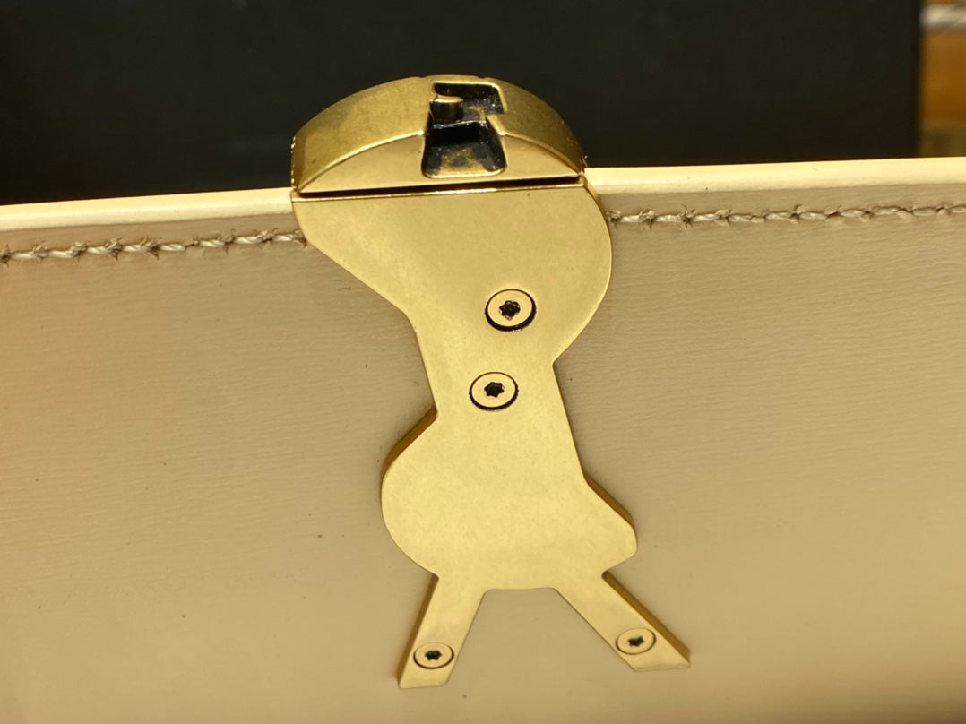 [TOP] Yves Saint Laurent YSL Solferino Small Shoulder Bag - Beige