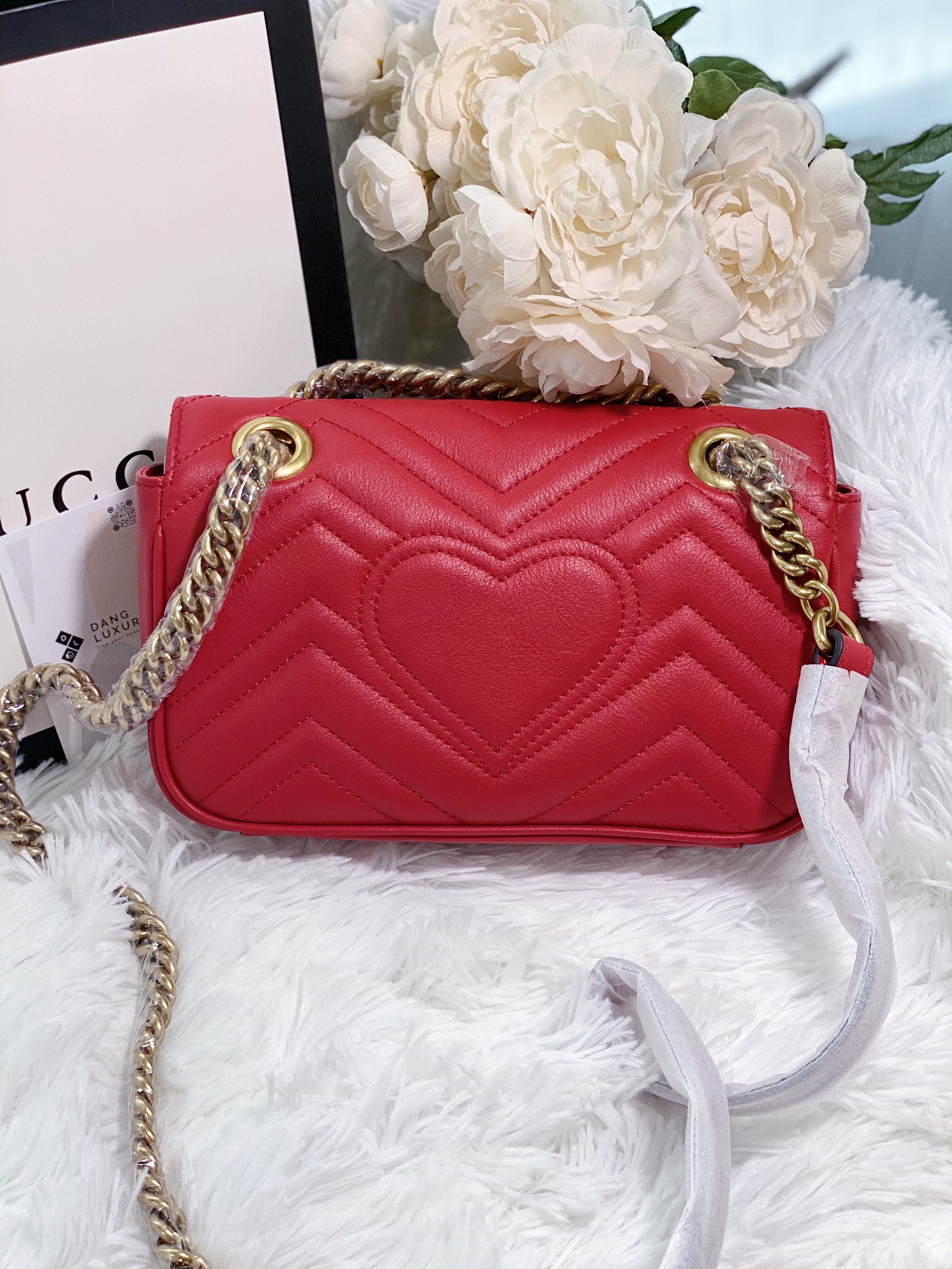 [TOP] GUCCI GG Marmont Bag Mini 22cm - Red