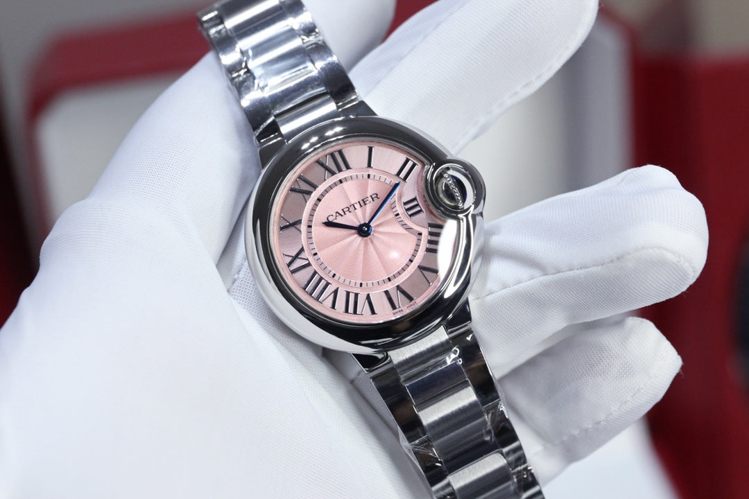 [TOP] Cartier Ballon Bleu Watch - Pink Dial