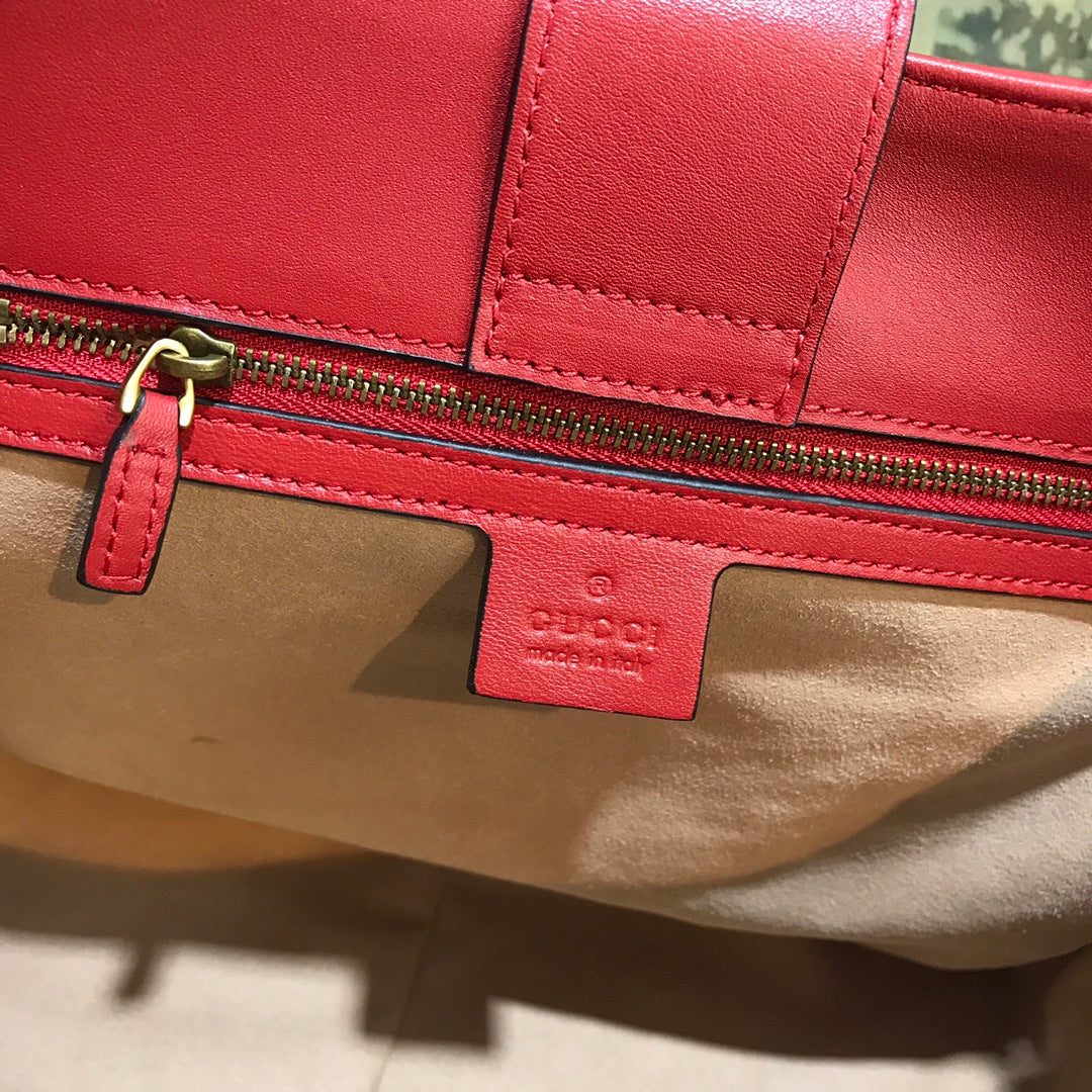 [TOP] GUCCI GG Marmont Chain Shoulder Bag - Red