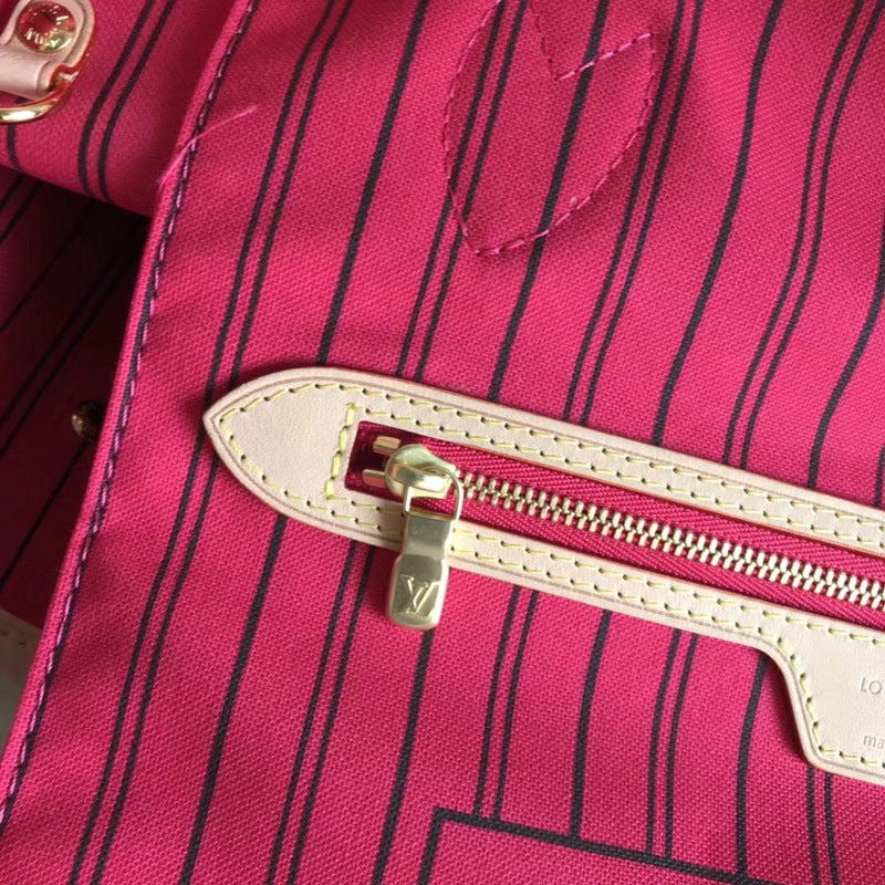 [TOP] Louis Vuitton LV LV Neverfull MM Bag - Fuchsia