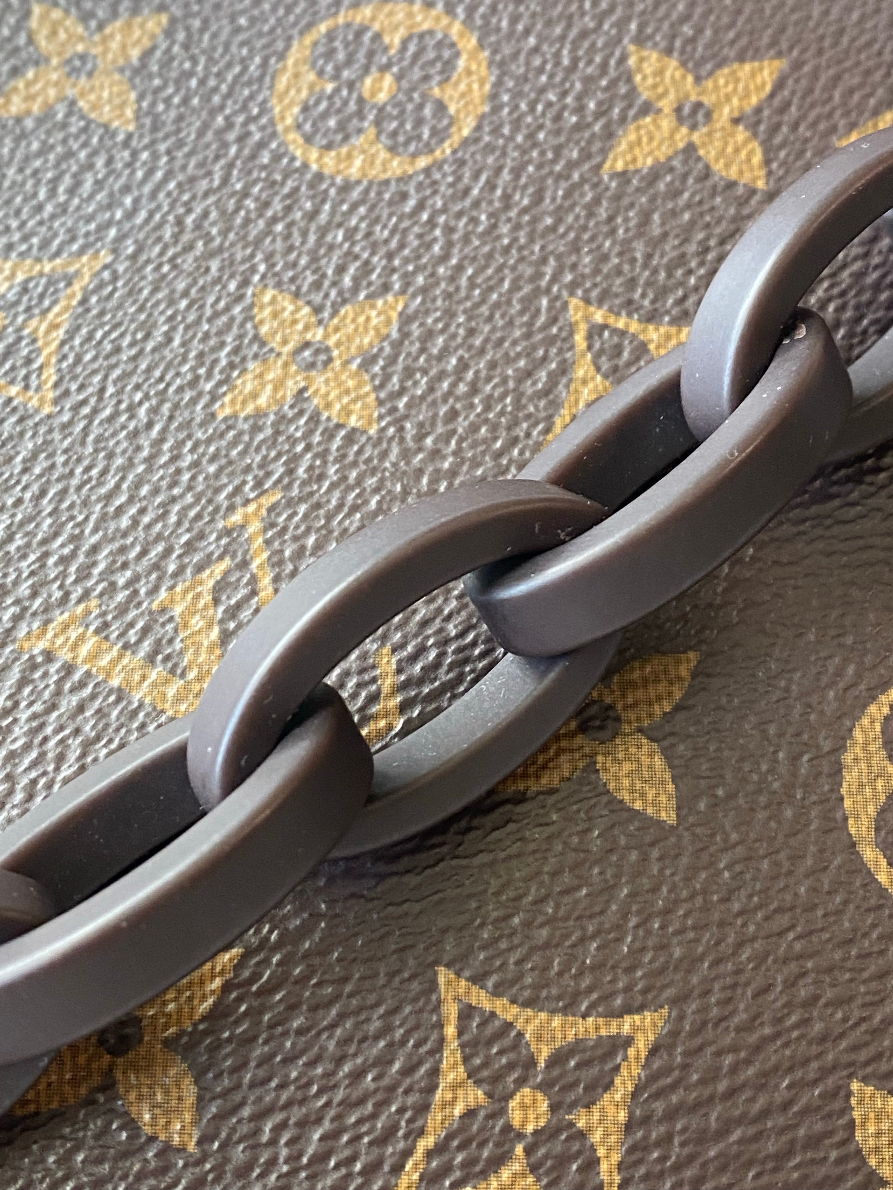 [TOP] Louis Vuitton LV  Toilery Pouch With Chain and Shoulder Strap 26cm -Brown